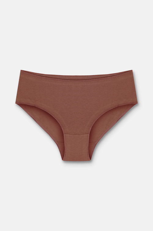 Çağla Yeşili / Gri / Vizon 3'lü Pamuklu Basic Yüksek Bel Slip Külot