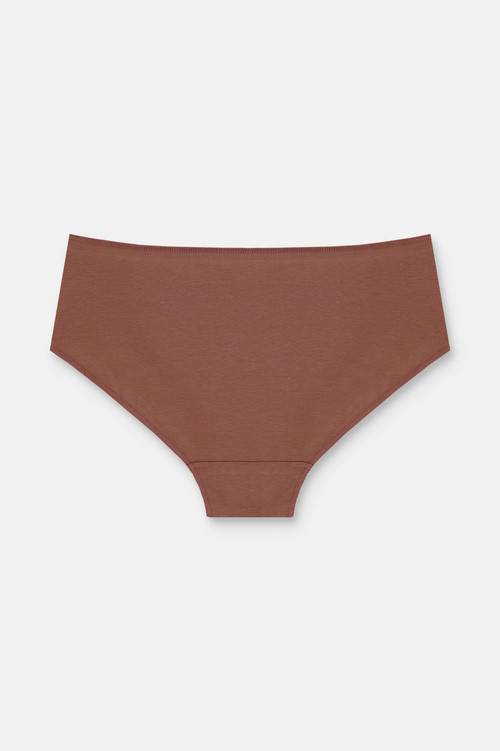 Çağla Yeşili / Gri / Vizon 3'lü Pamuklu Basic Yüksek Bel Slip Külot