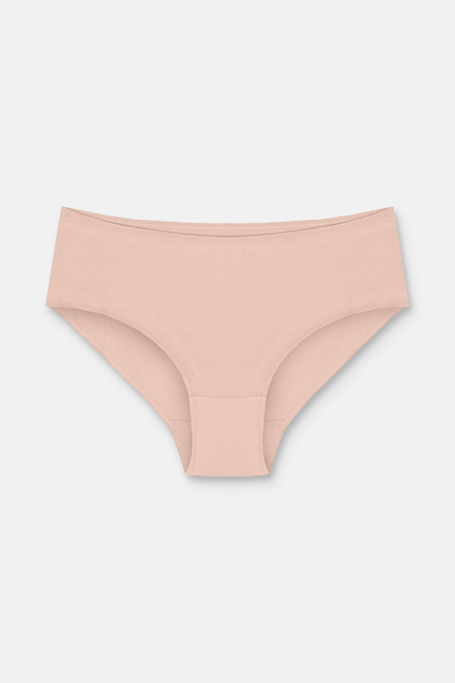 Ten / Kahverengi / Pembe 3'lü Pamuklu Basic Yüksek Bel Slip Külot