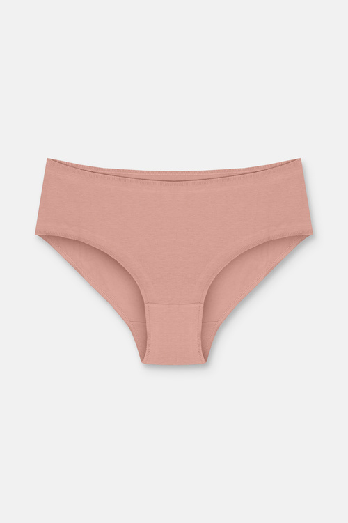 Ten / Kahverengi / Pembe 3'lü Pamuklu Basic Yüksek Bel Slip Külot