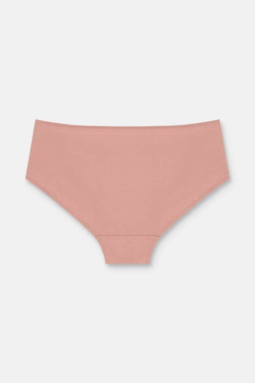 Ten / Kahverengi / Pembe 3'lü Pamuklu Basic Yüksek Bel Slip Külot