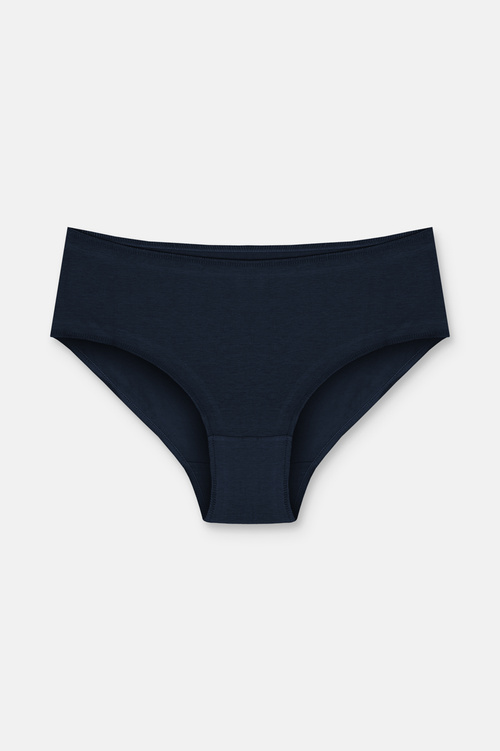 Lila / Lacivert / Mavi 3'lü Pamuklu Basic Yüksek Bel Slip Külot