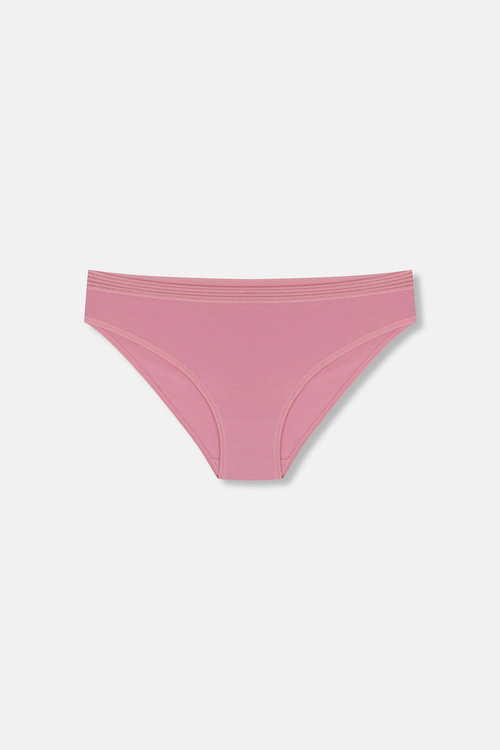 Ekru / Vizon / Pembe 3'lü Pamuklu Dantelli Slip Külot
