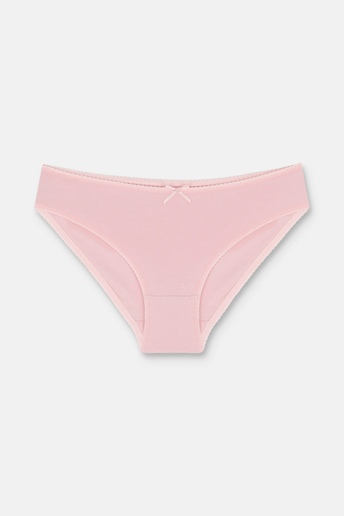 Kahverengi / Pembe / Gül Kurusu 3'lü Pamuklu Normal Bel Slip Külot