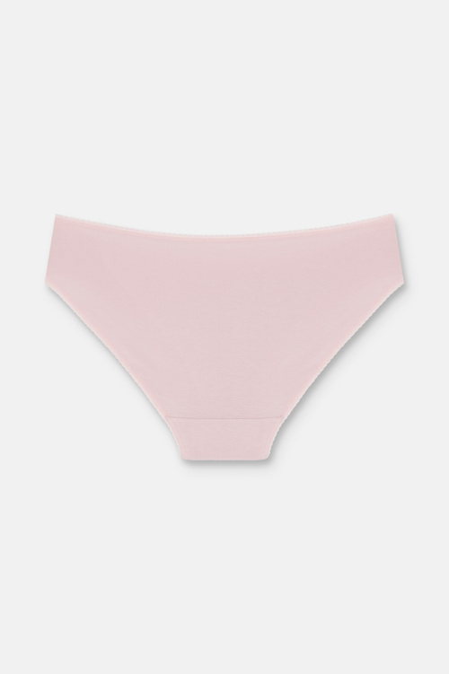 Kahverengi / Pembe / Gül Kurusu 3'lü Pamuklu Normal Bel Slip Külot