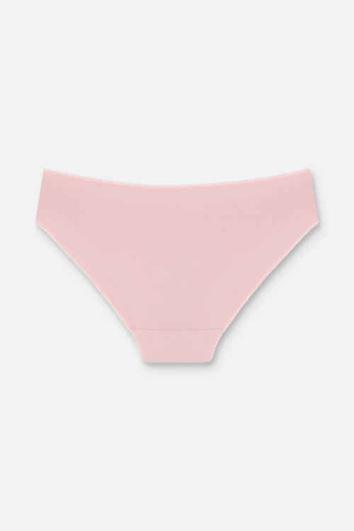 Kahverengi / Pembe / Gül Kurusu 3'lü Pamuklu Normal Bel Slip Külot
