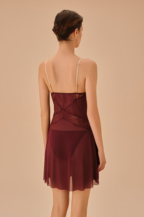 Bordo Amber Gecelik