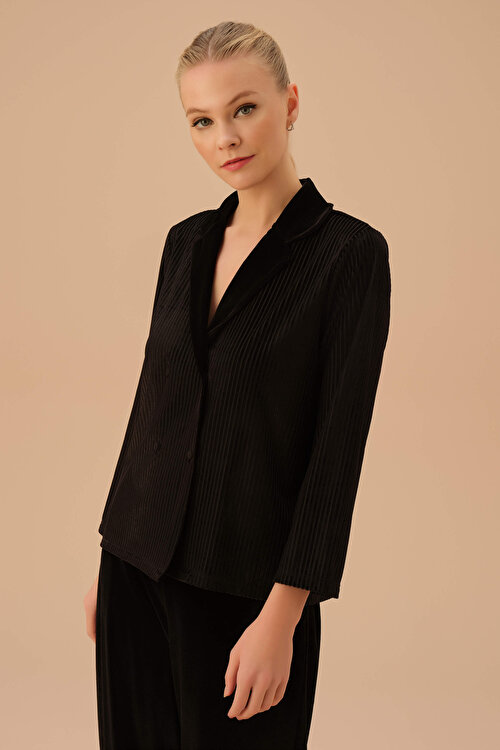 Siyah Line Velvet Maskülen Pijama Takımı