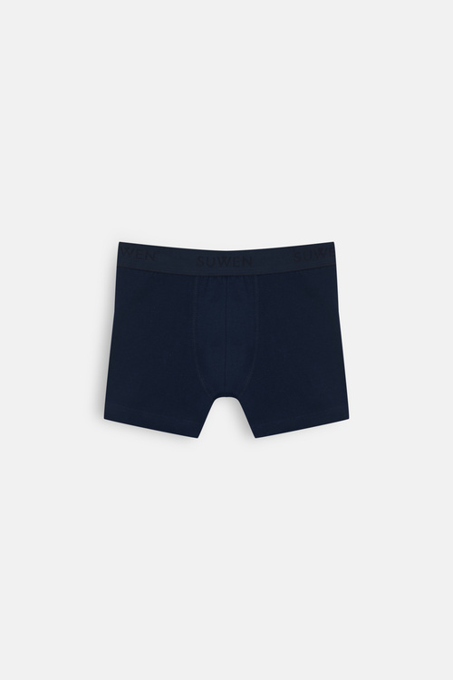 Lacivert / Lacivert Erkek 2'li Pamuklu Boxer
