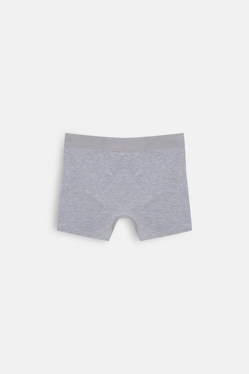 Gri / Gri Erkek 2'li Pamuklu Boxer