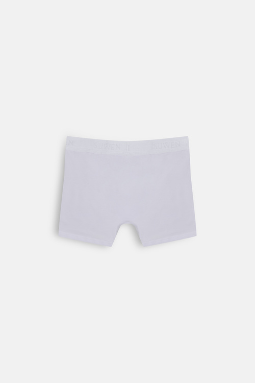 Beyaz / Beyaz Erkek 2'li Pamuklu Boxer