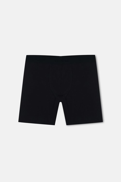 Siyah Authantic Erkek Mikro Modal Uzun Paça Boxer