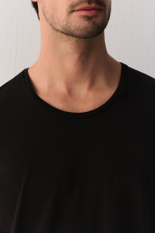 Siyah Smart Cotton Modal T-Shirt