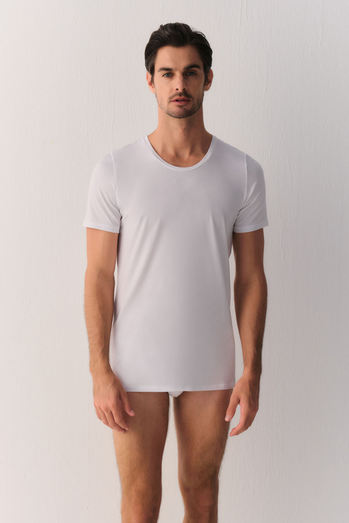 Beyaz Smart Cotton Modal T-Shirt