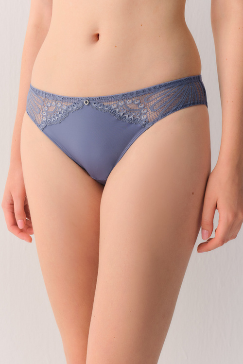 Mavi Geo Flower Dantelli Slip Külot