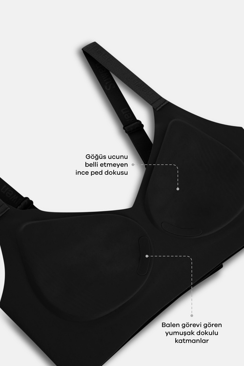 Black Invisible Control Bra
