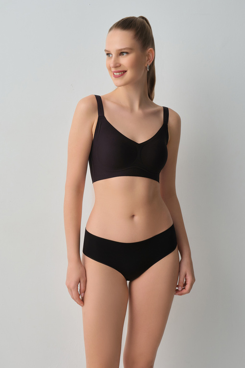 Black Invisible Control Bra