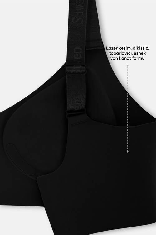 Black Invisible Control Bra