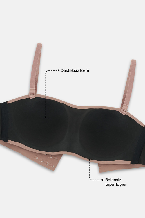 Nude Invisible Hold Up Straplez Lazer Kesim İz Bırakmayan Toparlayıcı Sütyen