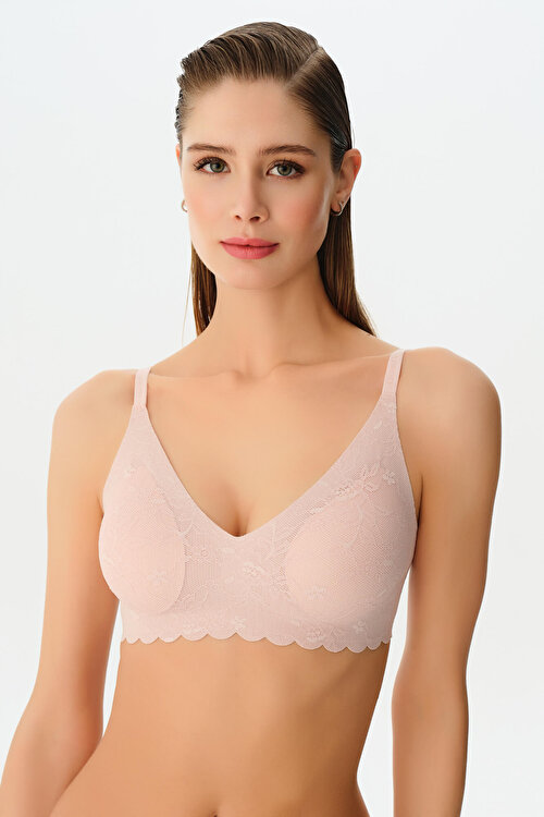 Pudra Pembesi Invisible Soft Dantteli Sütyen