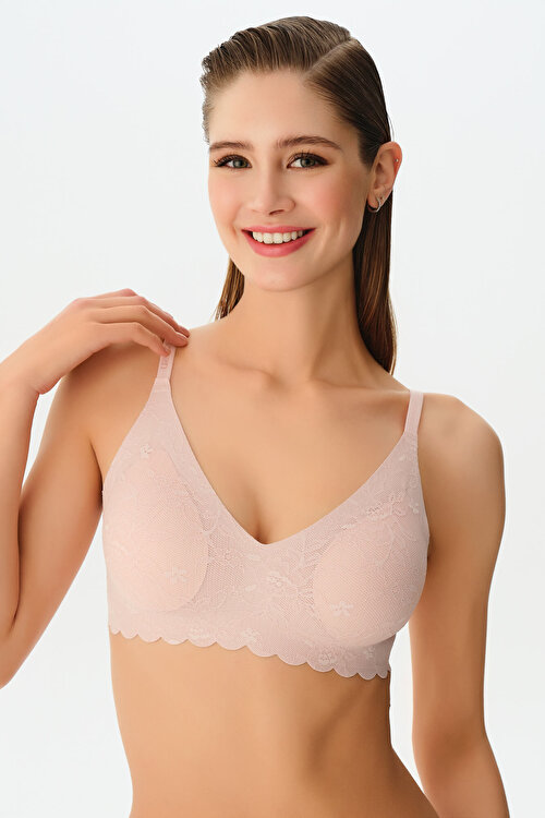 Pudra Pembesi Invisible Soft Dantteli Sütyen