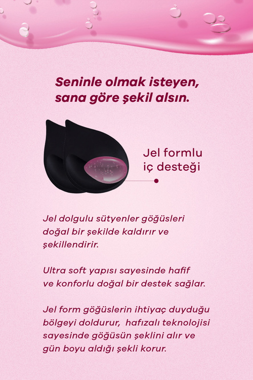 Nude Helena Jel Yarı Destekli Balenli Sütyen