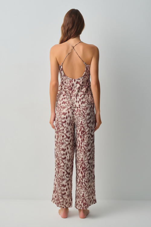 Leopar Desenli Leo Atlet Pantolon Pijama Takımı