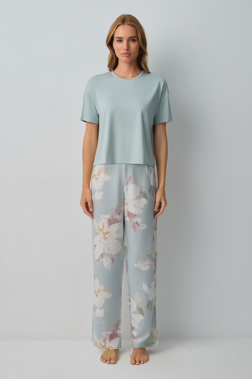 Yeşil Desenli Sofia Pijama Takımı
