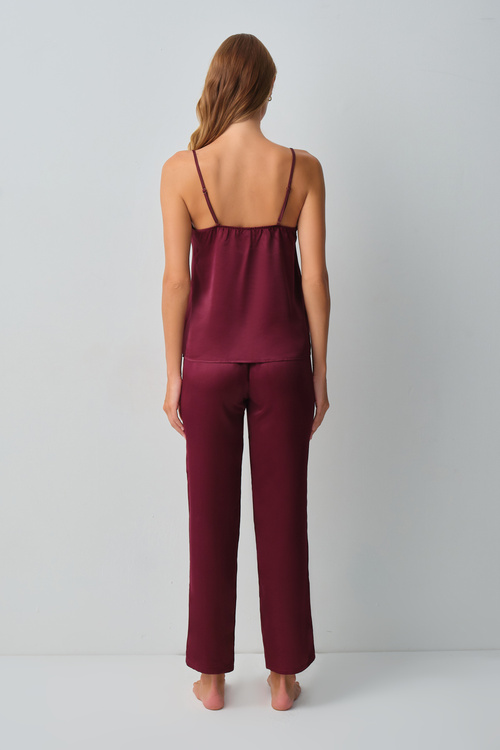 Bordo Harper Atlet Pantolon Pijama Takımı