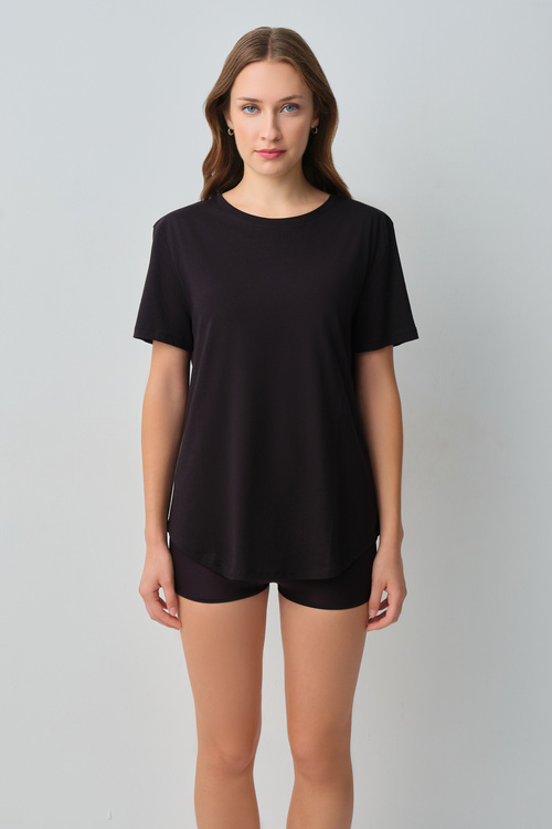 Siyah Comfy Modal T-Shirt