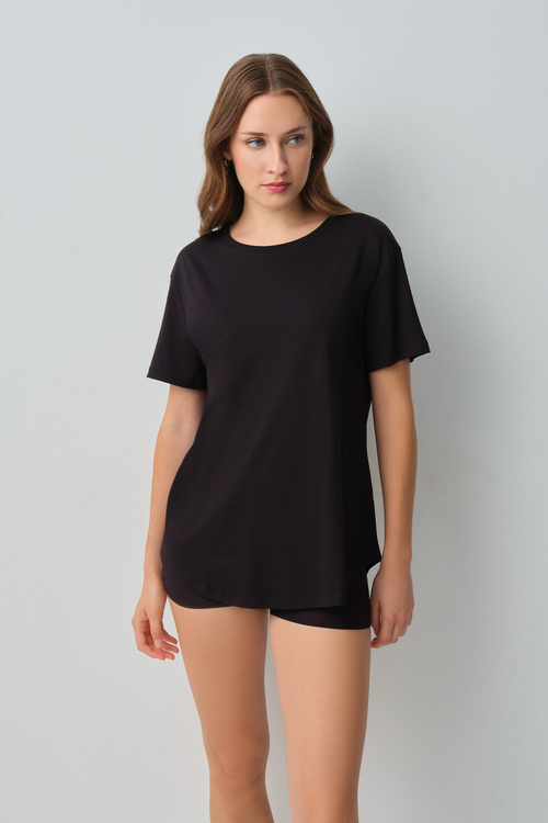 Siyah Comfy Modal T-Shirt