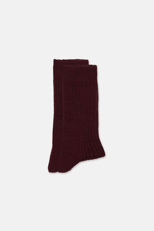 Bordo Softly Akrilik Soket Çorap