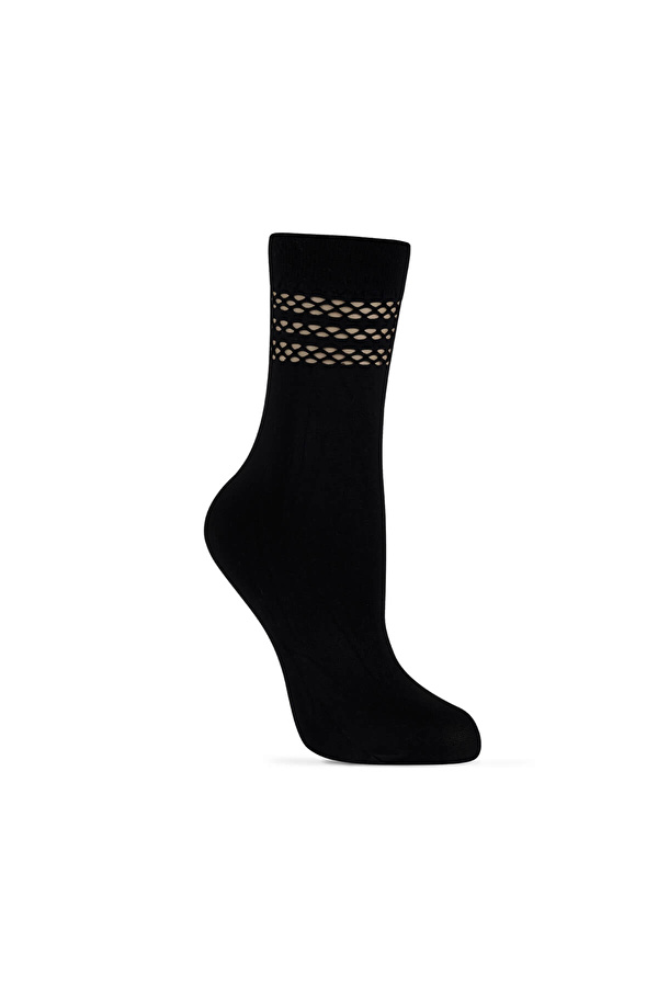 Siyah Delicate Soket Çorap