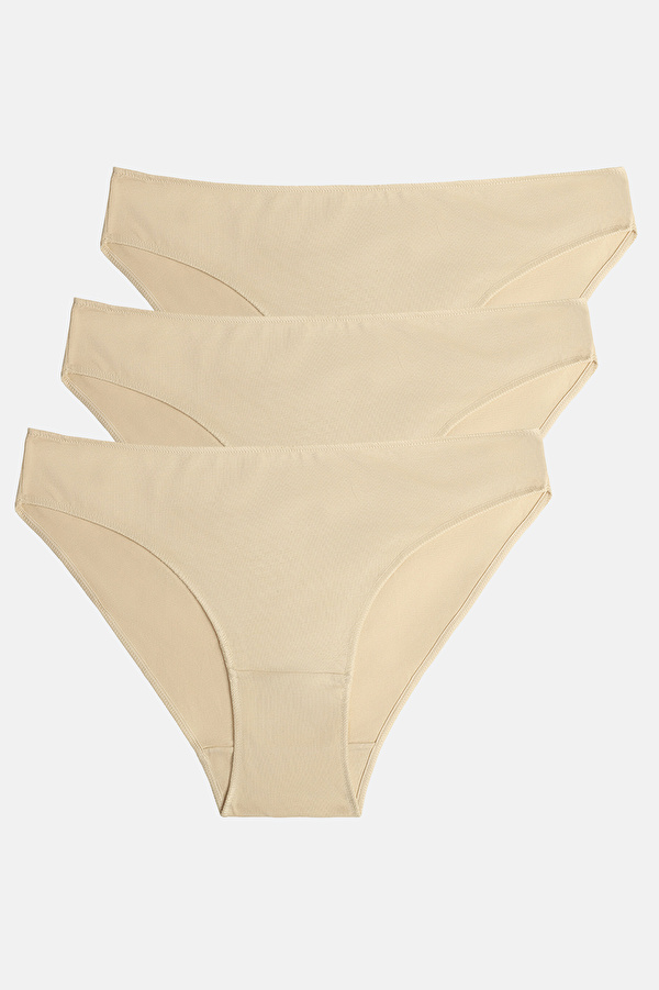 Ten / Ten / Ten 3'lü Pamuklu Basic Normal Bel Slip Külot - Suwen 3 Al 2 Öde