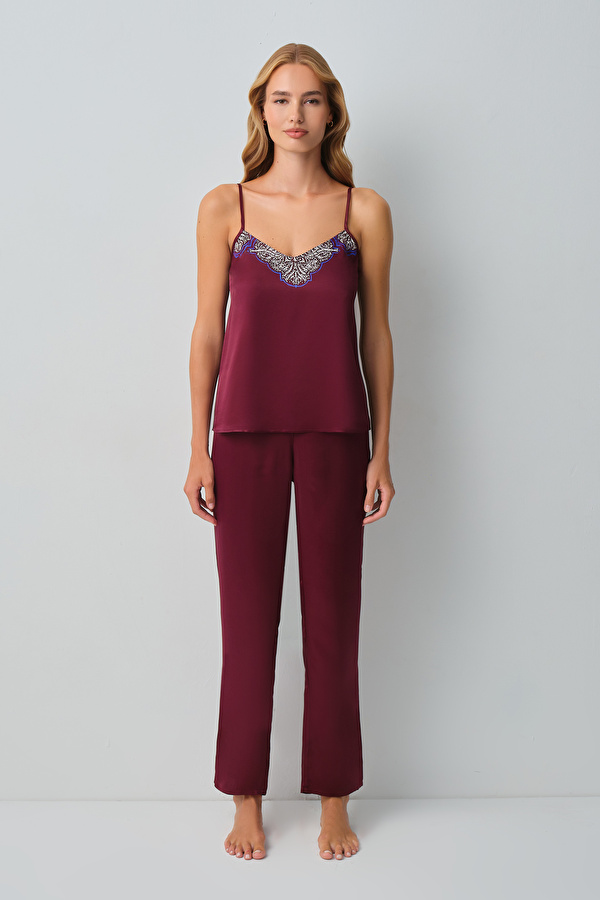 Bordo Harper Atlet Pantolon Pijama Takımı - 3 Al 2 Öde