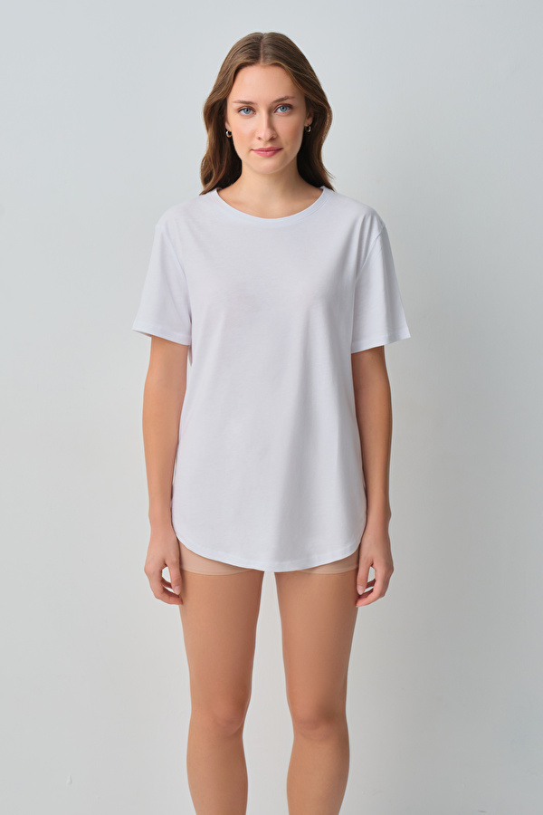 Beyaz Comfy Modal T-Shirt - Suwen 3 Al 2 Öde