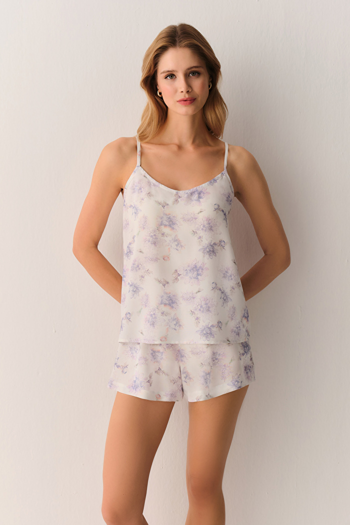 Lilac Atlet Şort Pijama Takımı — görsel 2