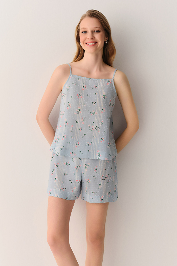 Pretty Pamuklu Atlet Şort Pijama Takımı — görsel 2