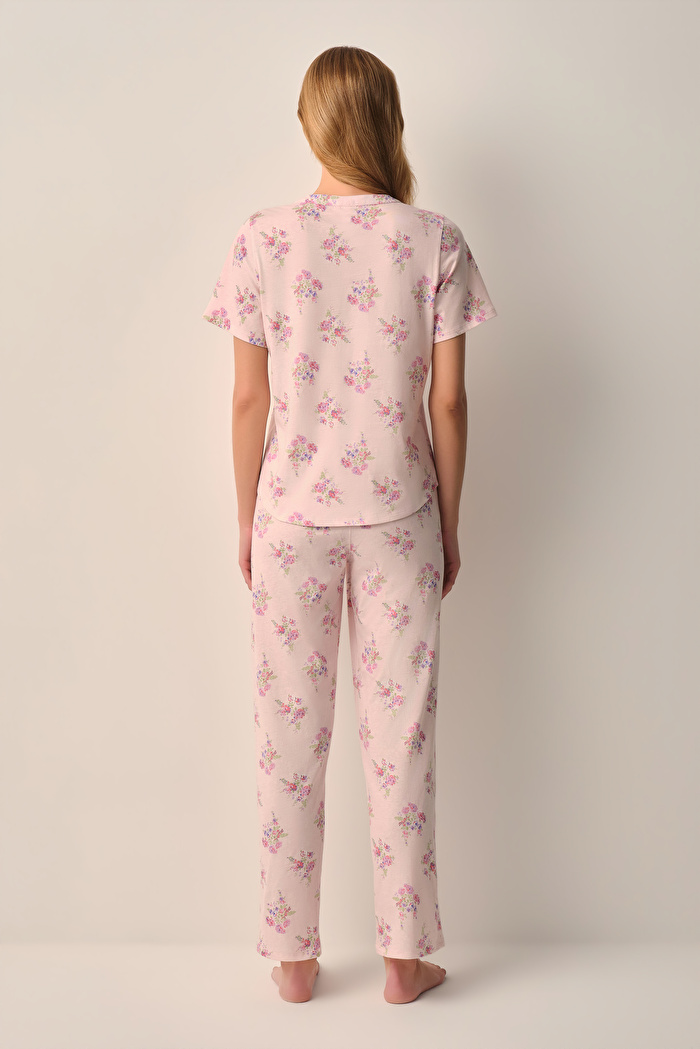 Alessi Pamuklu Gömlek Yaka Pijama Takımı — görsel 4