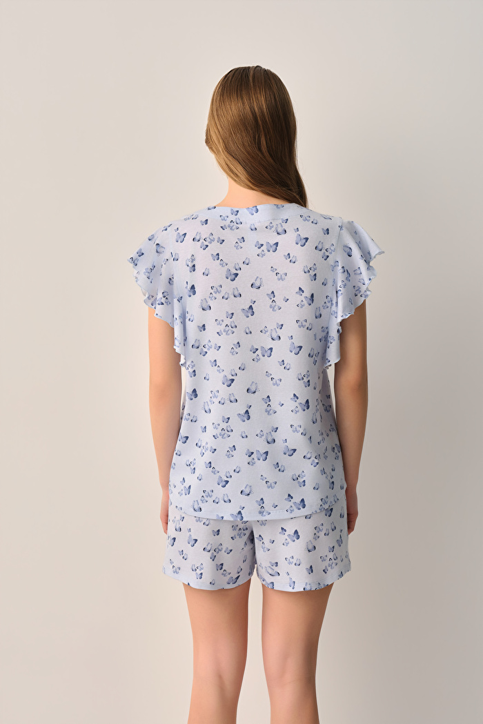 Betty Gömlek Yaka Şort Pijama Takımı — görsel 4