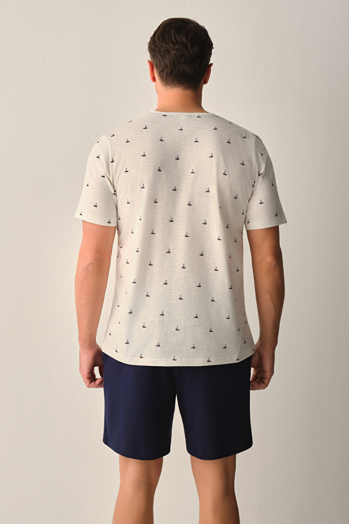 Wave Erkek Şort Pijama Takımı — görsel 4