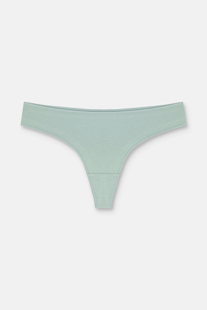 3'lü Pamuklu Basic Normal Bel Brazilian String Külot — görsel 2