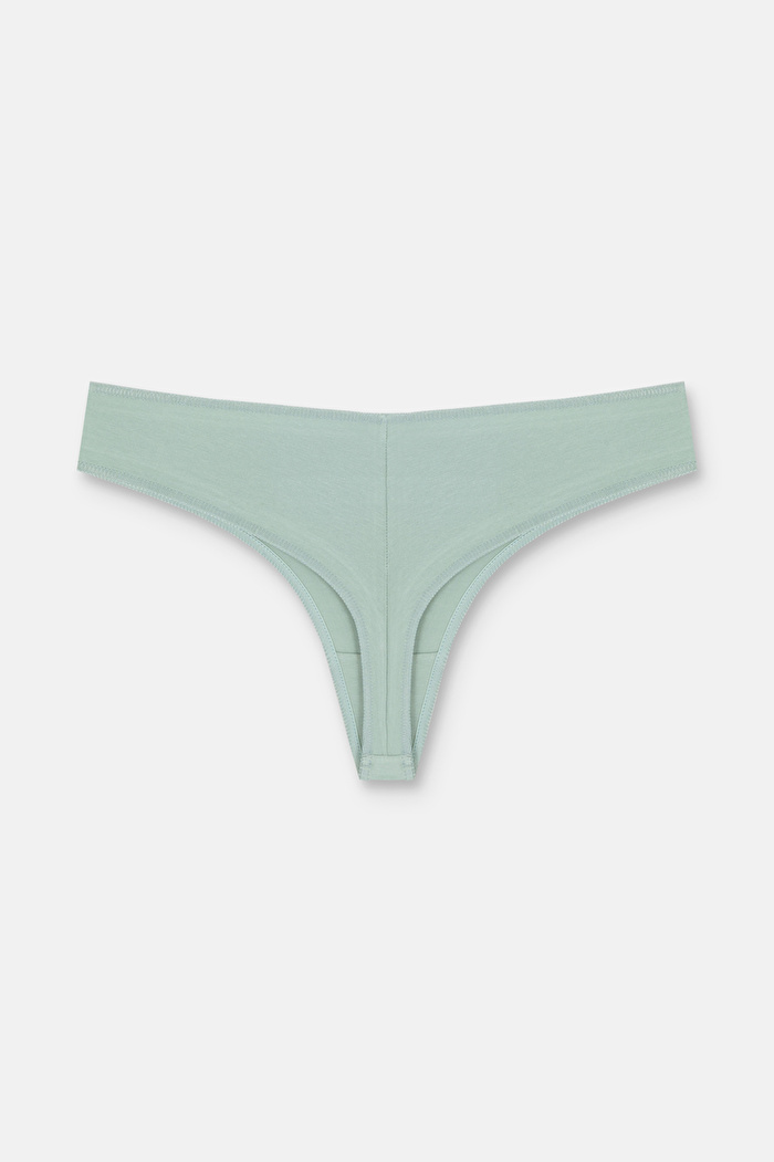 3'lü Pamuklu Basic Normal Bel Brazilian String Külot — görsel 5