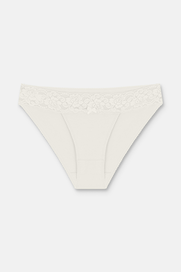 3'lü Pamuklu Dantelli Normal Bel Slip Külot — görsel 2