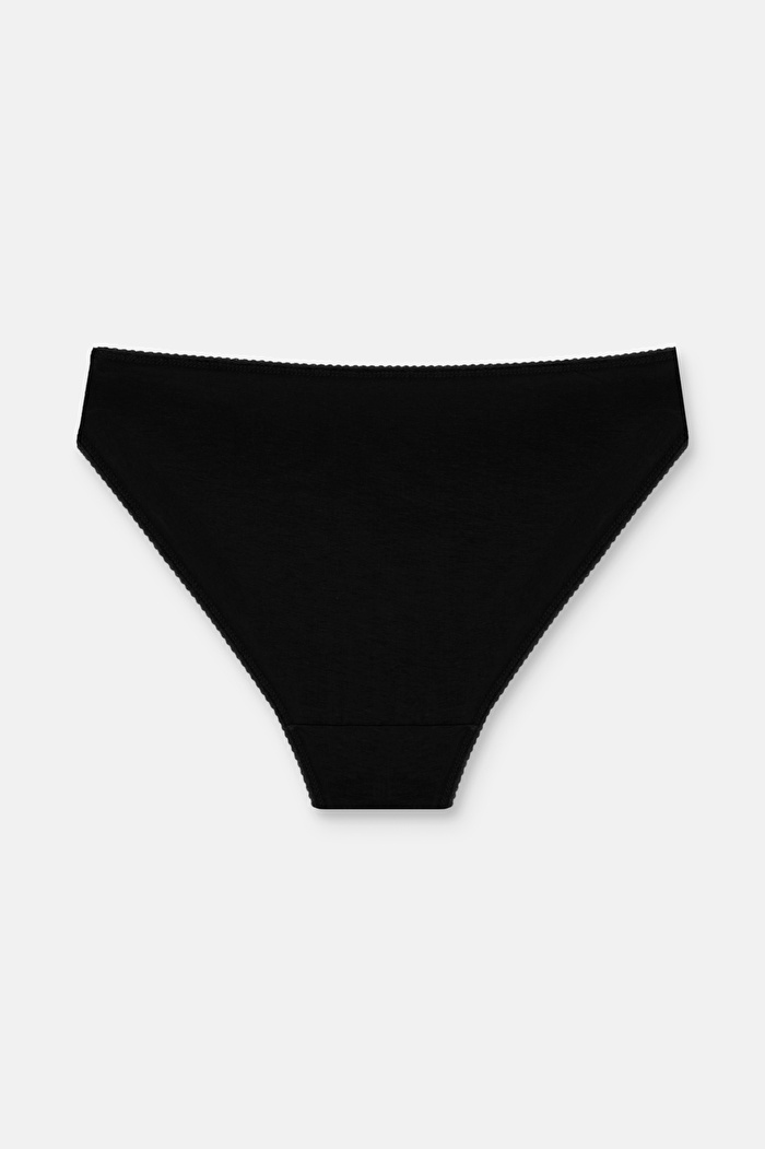 3'lü Pamuklu Dantelli Normal Bel Slip Külot — görsel 5
