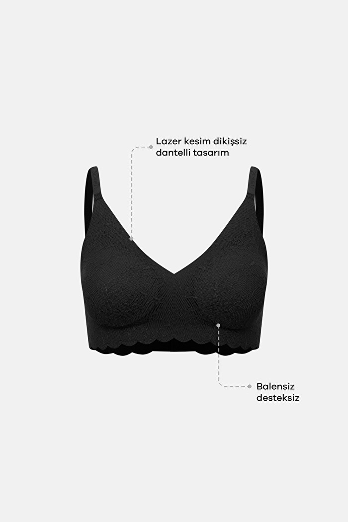 Invisible Soft Dantelli Lazer Kesim Balensiz Sütyen — görsel 2