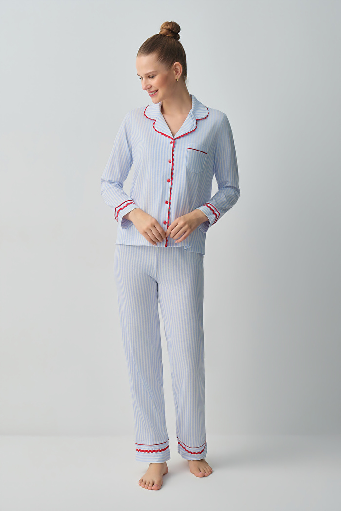 Tiny Gömlek Yaka Pamuklu Pijama Takımı — görsel 2