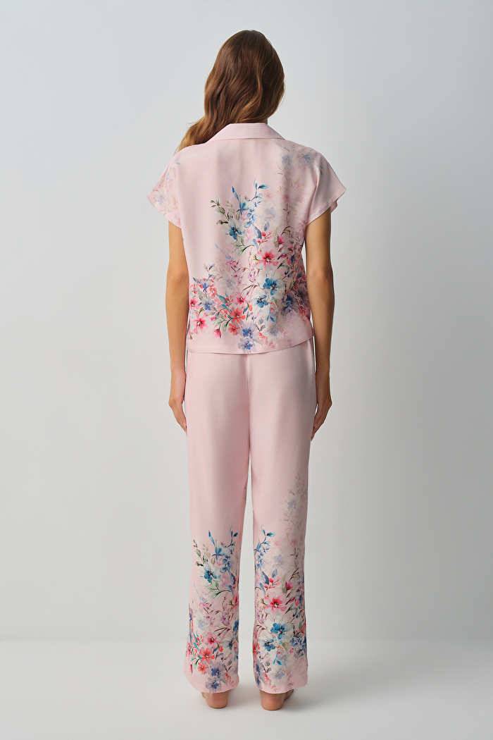 Bliss Floral Gömlek Yaka Pijama Takımı — görsel 4
