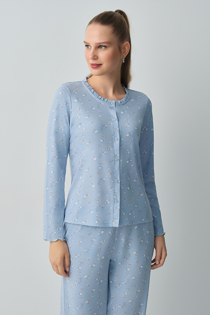 Mina Gömlek Yaka Pijama Takımı — görsel 2