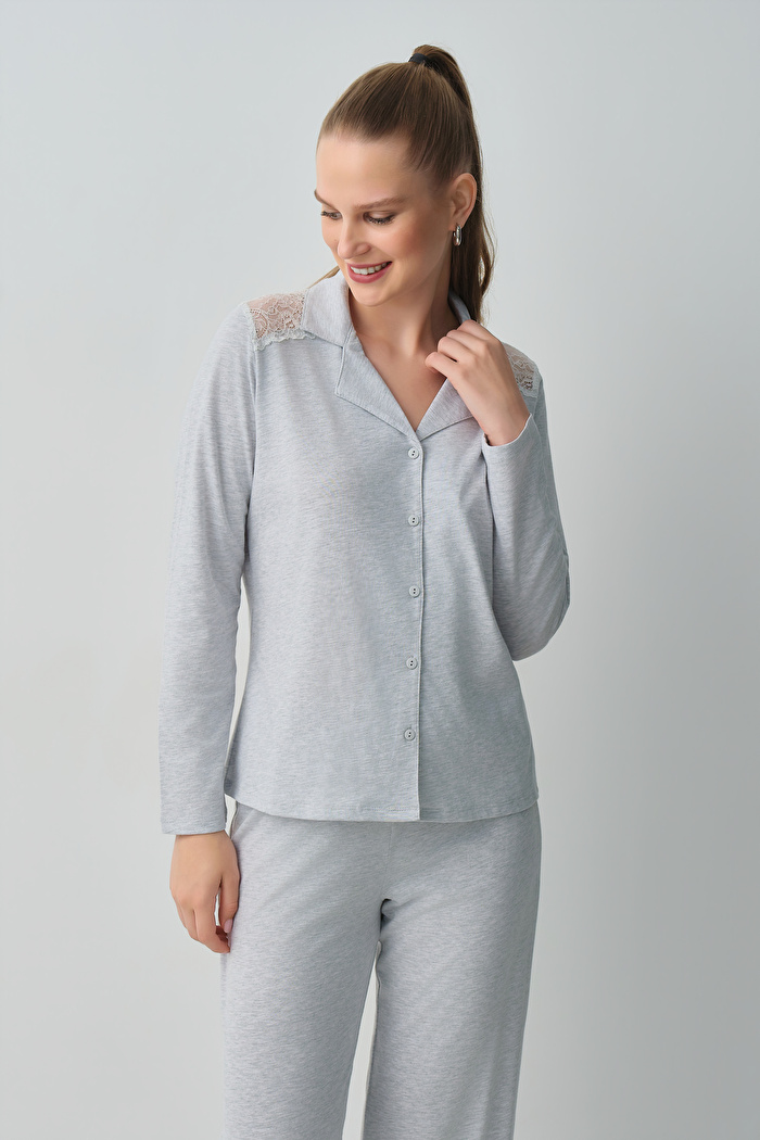 Glace Günlük Gömlek Yaka Pijama Takımı — görsel 2